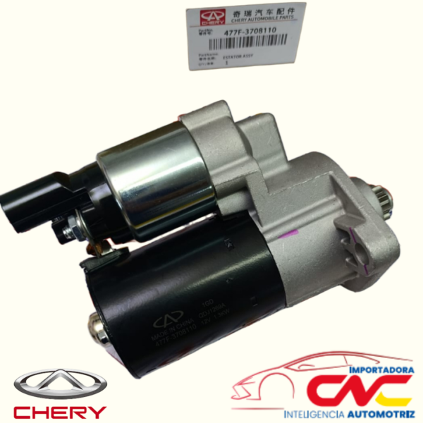 MOTOR DE ARRANQUE CHERY TIGGO 2 1,5- CHERY TIGGO 2 PRO 1,5 - CHERY ARRIZO 3 1,5- CHERY ARRIZO 5 1,5 - CHERY  FULWIN 2 - CHERY TIGGO 4 PRO - 9 NUMERO DE DEINTES - 12V